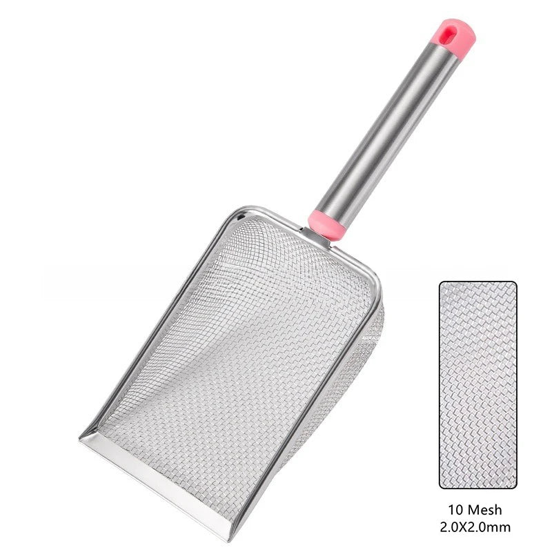 MeshMaster Scoop: Stainless Steel Fine Mesh Litter Scoop