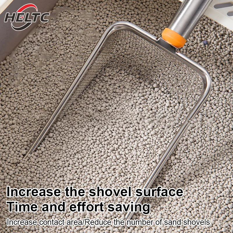 MeshMaster Scoop: Stainless Steel Fine Mesh Litter Scoop