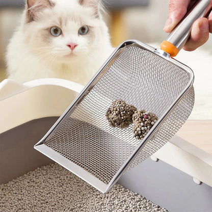 MeshMaster Scoop: Stainless Steel Fine Mesh Litter Scoop