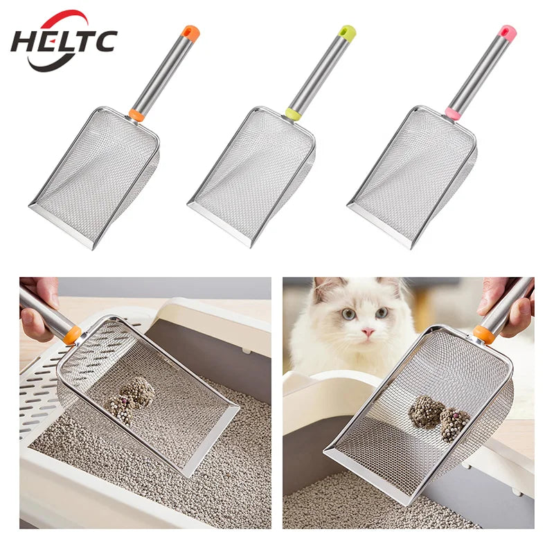 MeshMaster Scoop: Stainless Steel Fine Mesh Litter Scoop